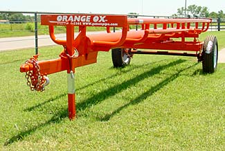 This is our 21� Four bale bumper pull model - Front view