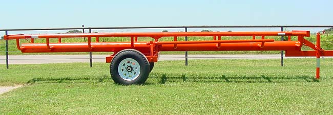 This is our 21� Four bale bumper pull model - Side view